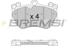 BREMSI BP3568CE - PASTILLAS DE FRENO 'CERAMIC' PORSCHE