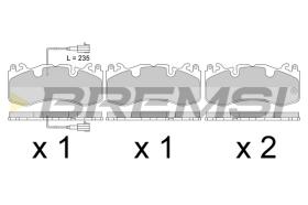 BREMSI BP3800CE - PASTILLAS DE FRENO 'CERAMIC' MASERATI