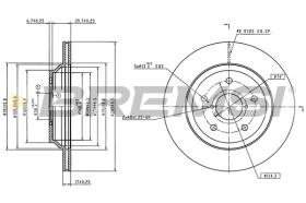 BREMSI CD8008V - DISCOS DE FRENO SUBARU