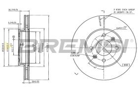 BREMSI CD8660V - DISCOS DE FRENO KIA