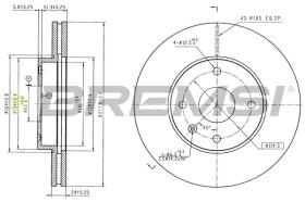 BREMSI CD6110V - DISCOS DE FRENO DAEWOO, DODGE, CHEVROLET