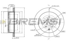 BREMSI CD6167V - DISCOS DE FRENO LEXUS