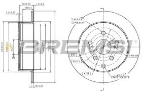 BREMSI CD6296S - DISCOS DE FRENO TOYOTA