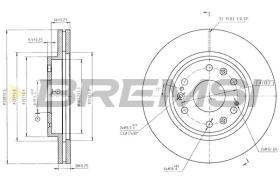 BREMSI CD6365V - DISCOS DE FRENO CHEVROLET