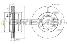 BREMSI CD8568V - DISCOS DE FRENO NISSAN