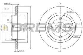 BREMSI CD8822S - DISCOS DE FRENO FORD