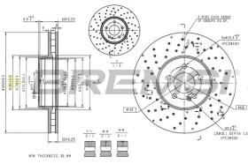 BREMSI CD9060V - DISCOS DE FRENO MERCEDES-BENZ