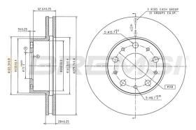 BREMSI CD9072V - DISCOS DE FRENO FIAT, OPEL, PEUGEOT, CITROEN
