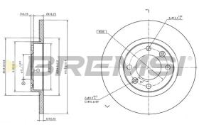 BREMSI CD9167S - DISCOS DE FRENO PEUGEOT, CITROEN, VAUXHALL, DS