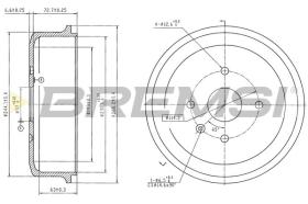 BREMSI CR5859 - TAMBOR DE FRENO DAEWOO