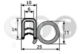STC T445063 - PERFIL CONTORNO CHAPA CON ALMAMETáLICAA