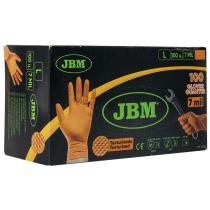 JBM 53552 - GUANTES NITRILO TALLA L NARANJAS (CAJA 100UNI)